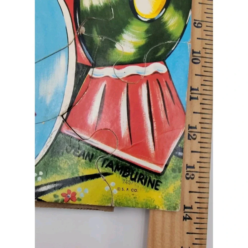1950‎ TRAIN Jigsaw Puzzle Jean Tamburine rare VTG 📸SEE PICS📸